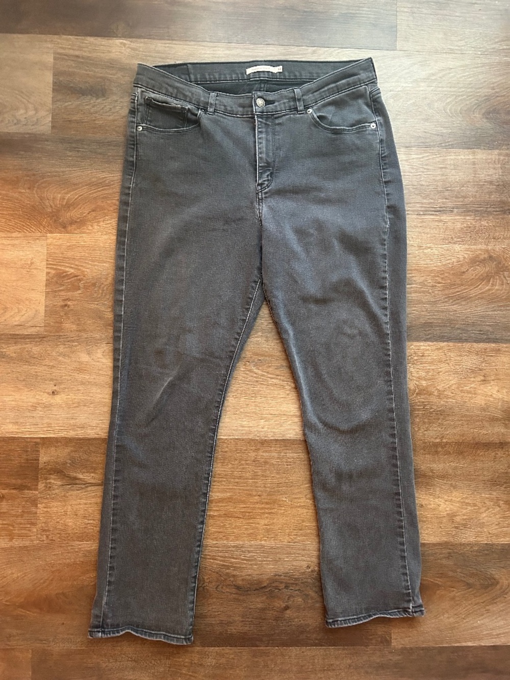 Caslon Classic Straight Gray Jeans Women's Size 14